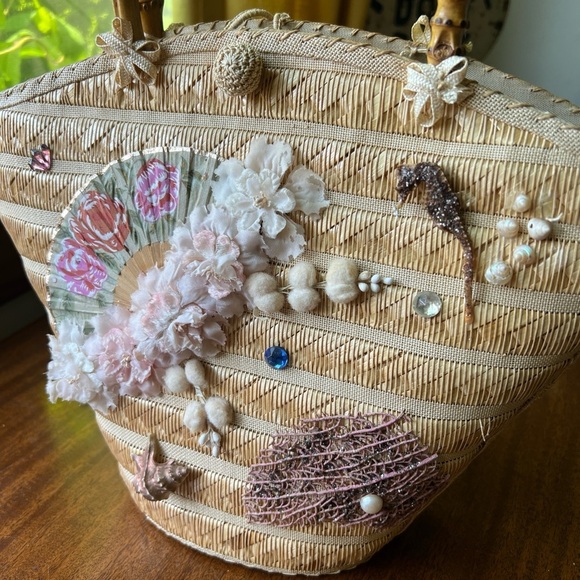 Vintage 1960’s Sea Inspired Wicker Purse - Picture 2 of 5